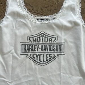 Harley-Davidson BLING White Tank Top